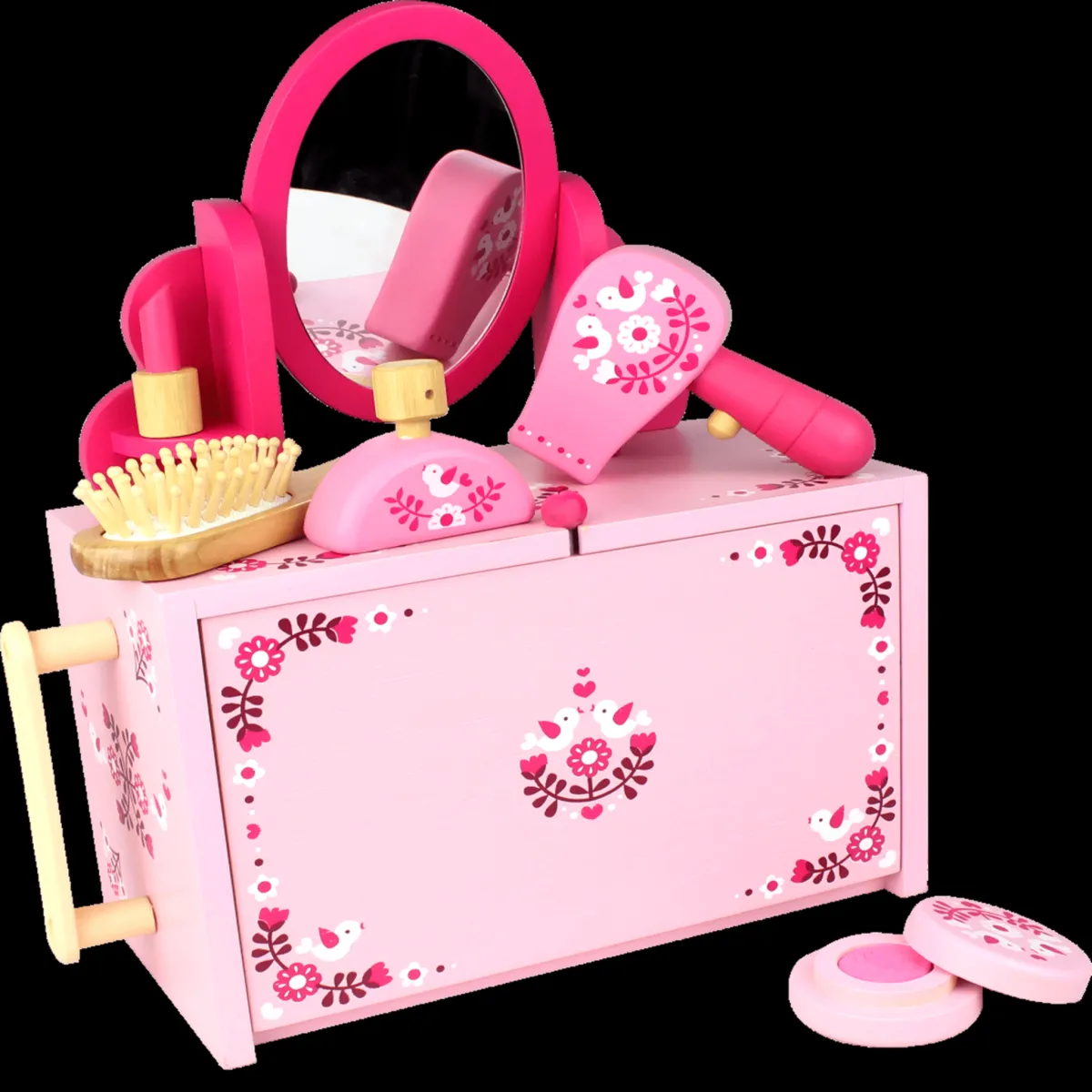 Wooden Kids Vanity Playset | Pretend Makeup Dressing Table Toy - Image 2
