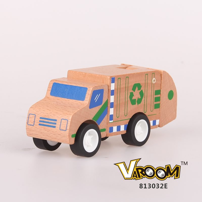 Wooden Assemble Mixer & Garbage Truck Toy – Educational Building Toy for Boys 3+
