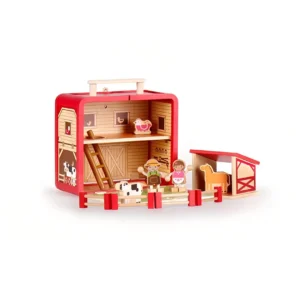 Wooden Farmhouse & Princess Building Blocks – Premium Educational Toy for Girls (3+ Years) | Creative Wooden Birthday Gift