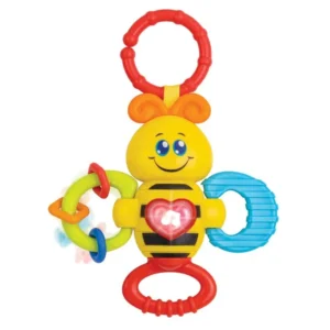 Winfun Light-Up Twisty Rattles Bee | Light-Up Baby Rattle for 3 Months+