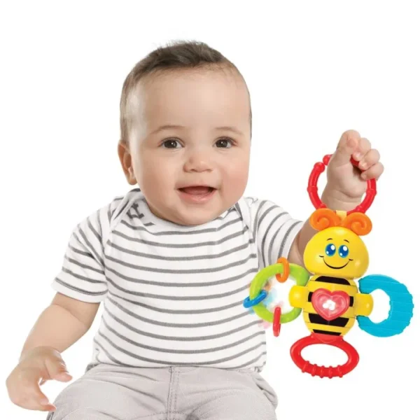 Winfun Light-Up Twisty Rattles Bee | Light-Up Baby Rattle for 3 Months+ ...