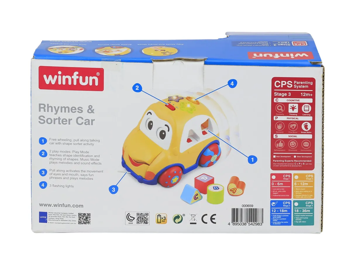 Winfun Rhymes and Sorter Car | Learning Shape Sorter for 12 Months+ - Image 5