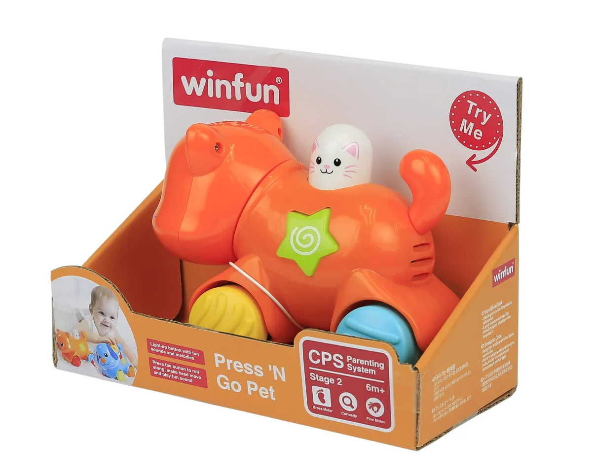 Winfun Press N Go Pet Kitten | Push-and-Go Toy for 12 Months+ - Image 3