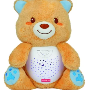 Winfun 2-in-1 Starry Lights Bear | Soothing Sleep Toy for 0 Months+