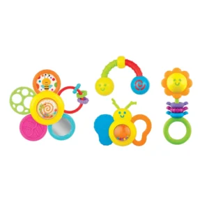 Winfun Garden Pals Rattle Set | Baby Rattle Set for 3 Months+