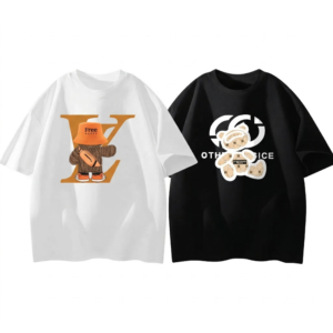 Men's 2-Pack T-Shirt Combo: Bear Print + Premium White
