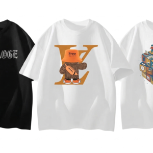 Men's 3-Pack T-Shirt Combo: Cube Print + AICRAOGE Black + Premium White