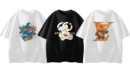 Men's 3-Pack T-Shirt Combo: Cube Print + Bear Print + Premium White