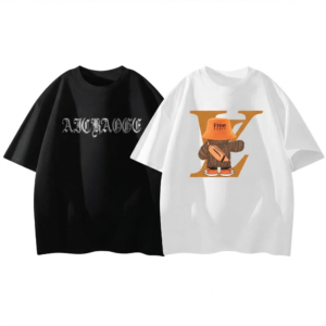 Men's 2-Pack T-Shirt Combo: AICRAOGE Black + Premium White