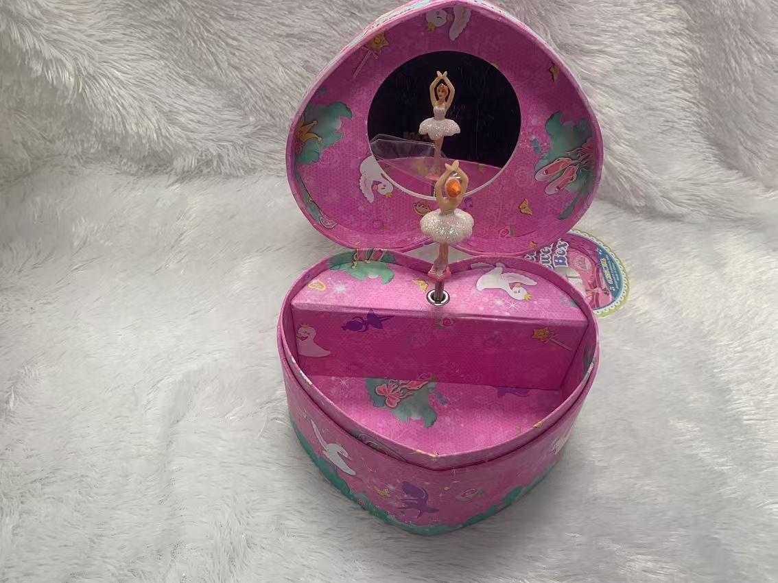 Pecoware Heart Shape Musical Jewelry Box | Musical Jewelry Box for 5 Years+ - Image 3