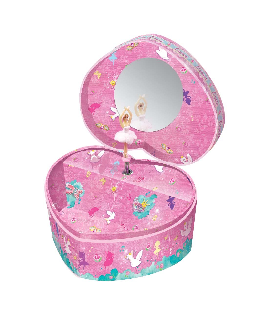 Pecoware Heart Shape Musical Jewelry Box | Musical Jewelry Box for 5 Years+
