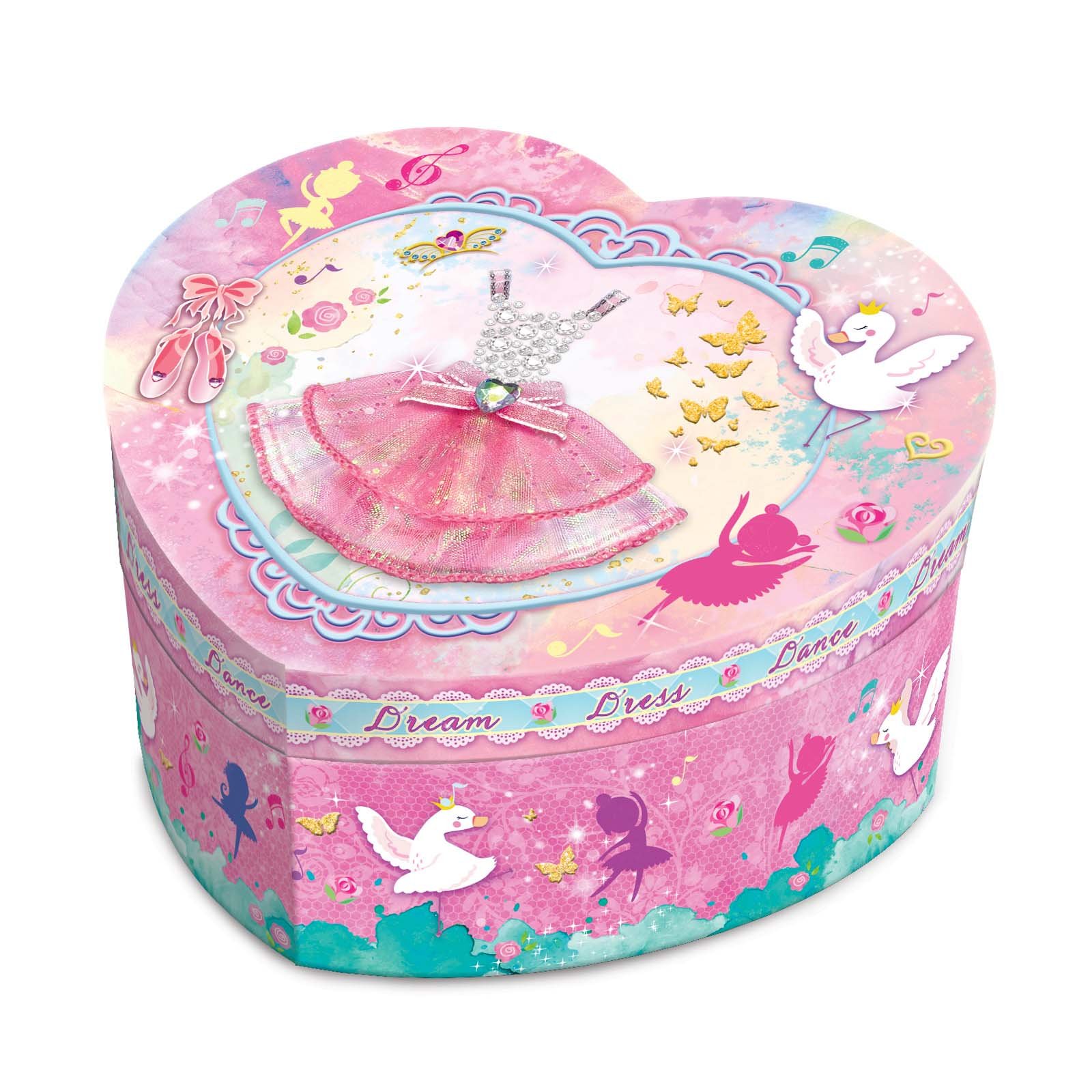 Pecoware Heart Shape Musical Jewelry Box | Musical Jewelry Box for 5 Years+ - Image 2