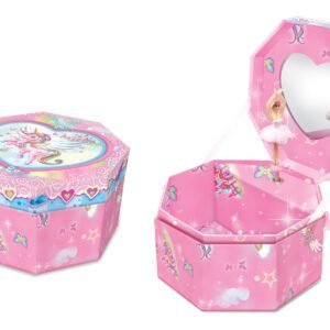 Pecoware Octangle Shape Music Jewelry Box | Musical Jewelry Box for 5 Years+