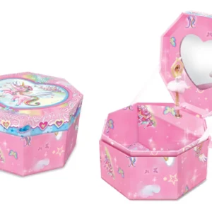Pecoware Octangle Shape Music Jewelry Box | Musical Jewelry Box for 5 Years+