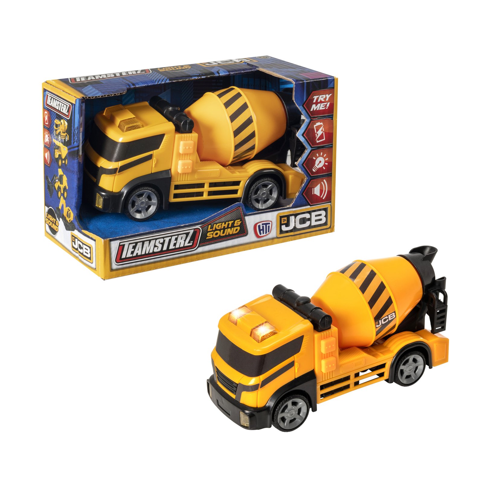 Teamsterz JCB Small Cement Mixer Lights and Sounds | Die-Cast Construction Vehicle for 3 Years+ | Na