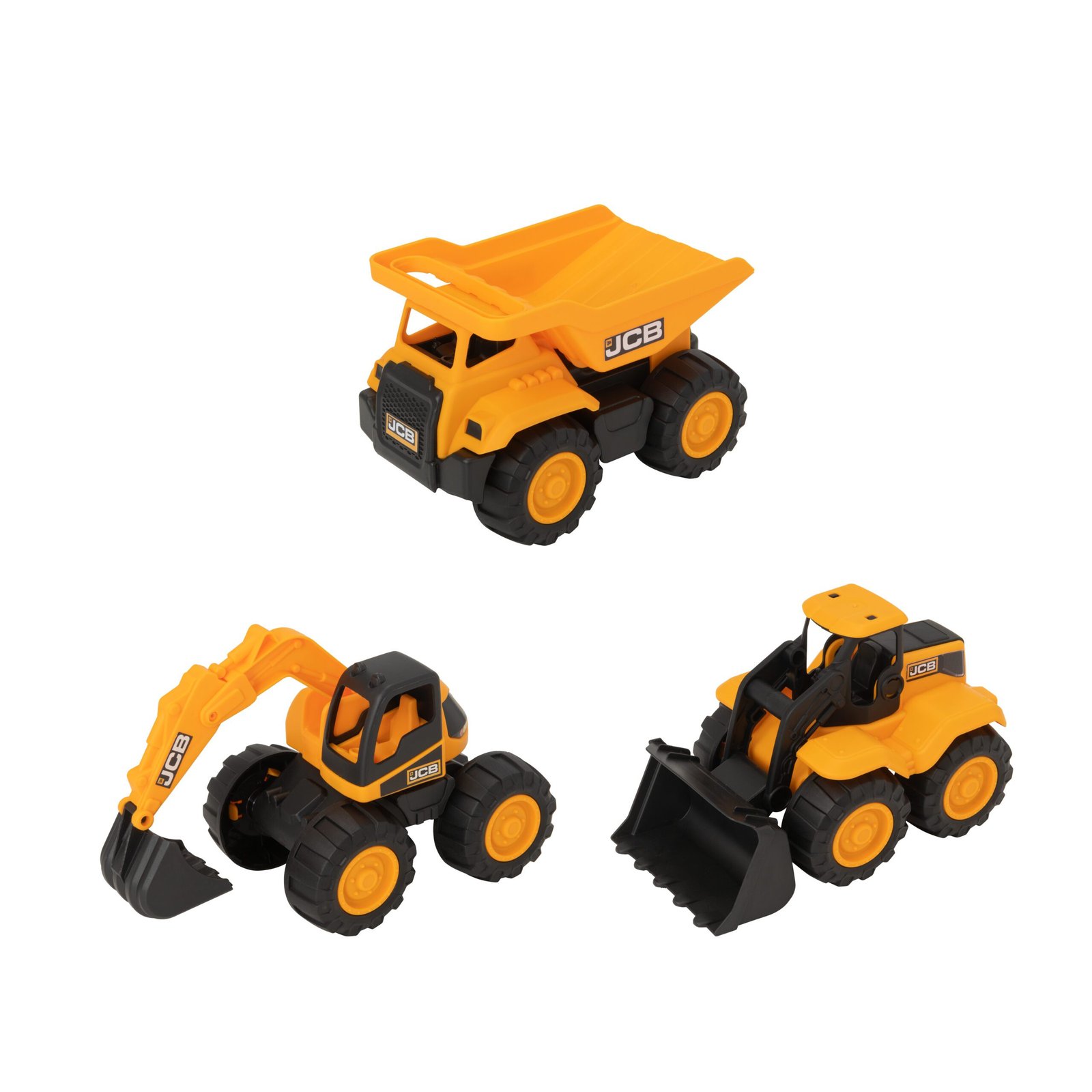 Teamsterz JCB 7 Inch Tough Trucks 3 Pack | Die-Cast Vehicle 3-Pack Set for 3 Years+