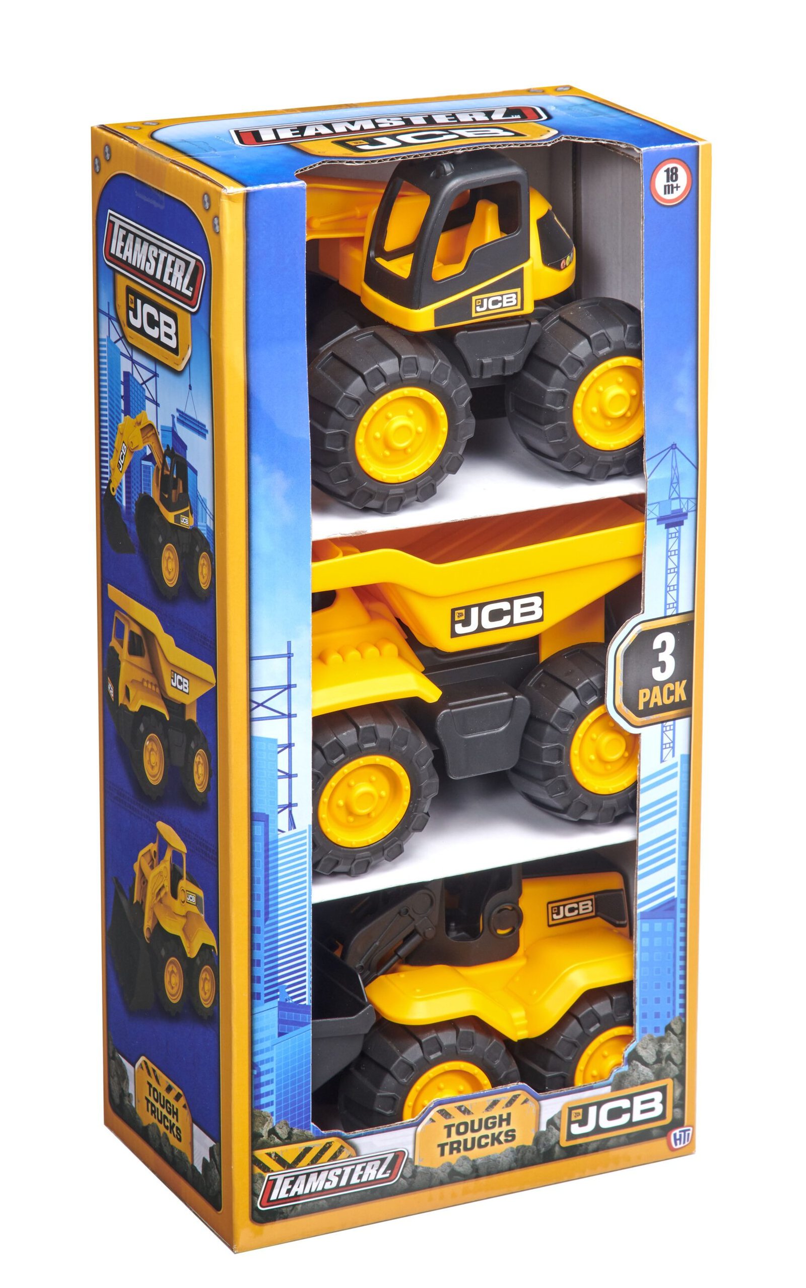 Teamsterz JCB 7 Inch Tough Trucks 3 Pack | Die-Cast Vehicle 3-Pack Set for 3 Years+ - Image 3