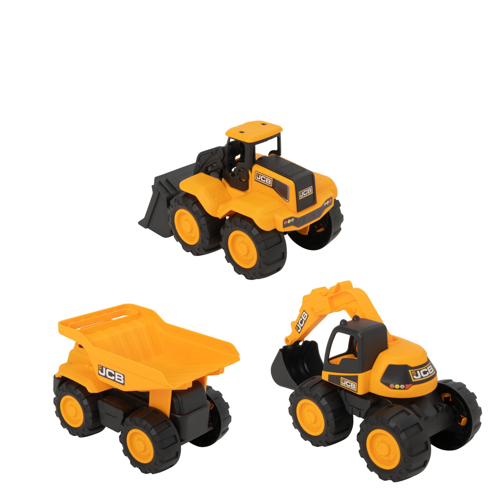 Teamsterz JCB 7 Inch Tough Trucks 3 Pack | Die-Cast Vehicle 3-Pack Set for 3 Years+ - Image 2