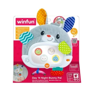 Winfun Day N Night Bunny Pal | Crib & Stroller Toy for 0 Months+