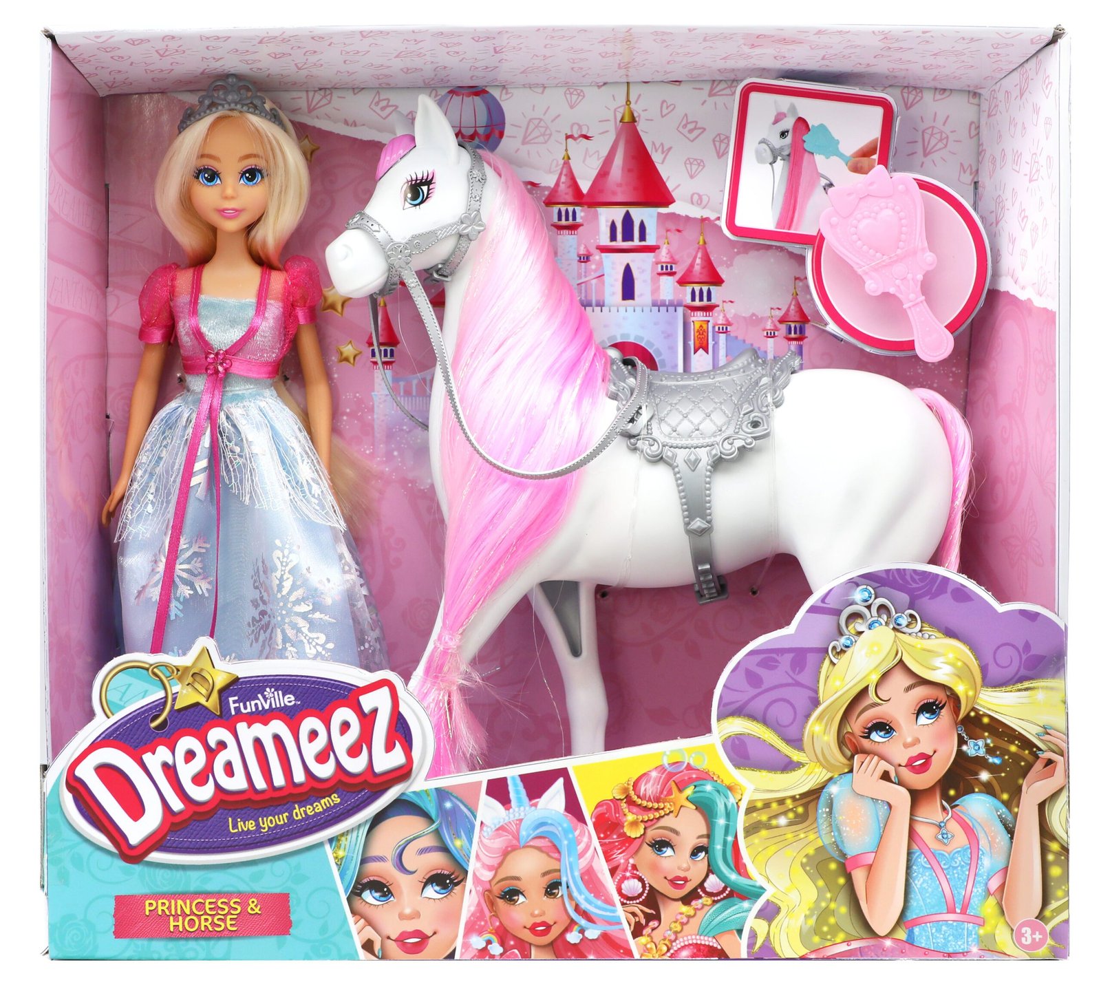 Funville Dreameez Princess with Horse | Fashion Doll Set for 3 Years+ - Image 2