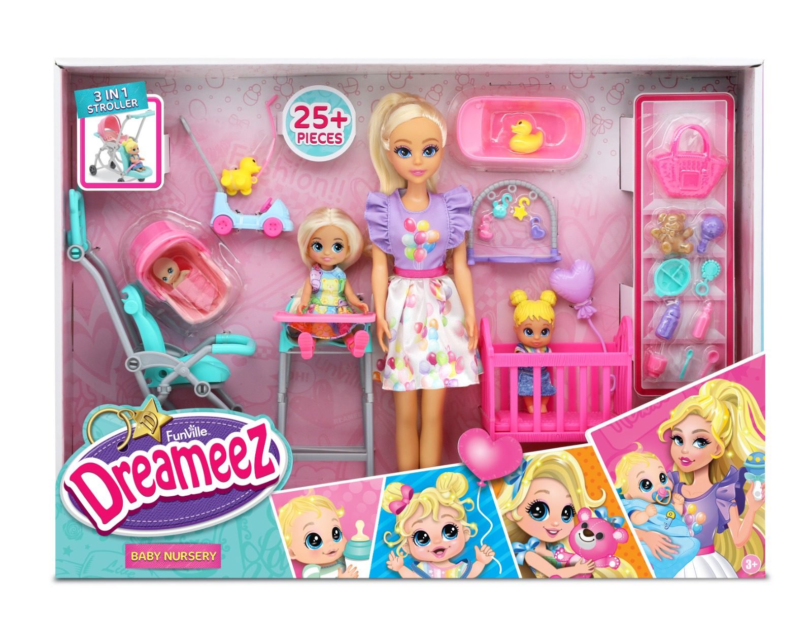 Funville Dreameez Baby Nursery Deluxe Set | Baby Nursery Doll Play Set for 3 Years+ - Image 2