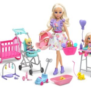 Funville Dreameez Baby Nursery Deluxe Set | Baby Nursery Doll Play Set for 3 Years+