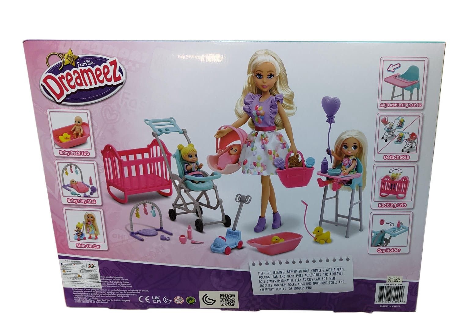 Funville Dreameez Baby Nursery Deluxe Set | Baby Nursery Doll Play Set for 3 Years+ - Image 3